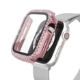 thumbnail image 2 of Worryfree Gadgets Bling Bumper Case with Screen Protector for Apple Watch Rose Pink 41mm, 2 of 3