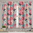 thumbnail image 2 of Ambesonne Colorful Valance & Curtain, Peony Rose Butterflies, 55"x36", Multicolor, 2 of 6