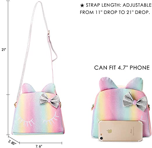 Kids Purses Girls Cat Purse for Toddler Kids Crossbody Bags