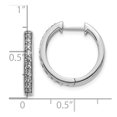 thumbnail image 2 of Auriga Fine Jewelry 10K White Gold Diamond Hinged Hoop Earrings for Women, 2 of 5