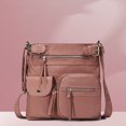 thumbnail image 1 of Bolso bandolera de PU Bolso de hombro femenino suave para mujer para el ocio diario (rosa) Sywqhk Para Estrenar, 1 of 8