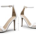 thumbnail image 5 of BURUDANI Women's High Heels Flower Ankle Strap Stilettos Round Open Toe Dressy Sexy Sandals, 5 of 5