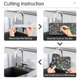 thumbnail image 5 of Yayeee Faucet Mat for Kitchen Sink 14.7" Diatomite Long Splash Guard Pad, Green Christmas, 2 Pack, 5 of 7