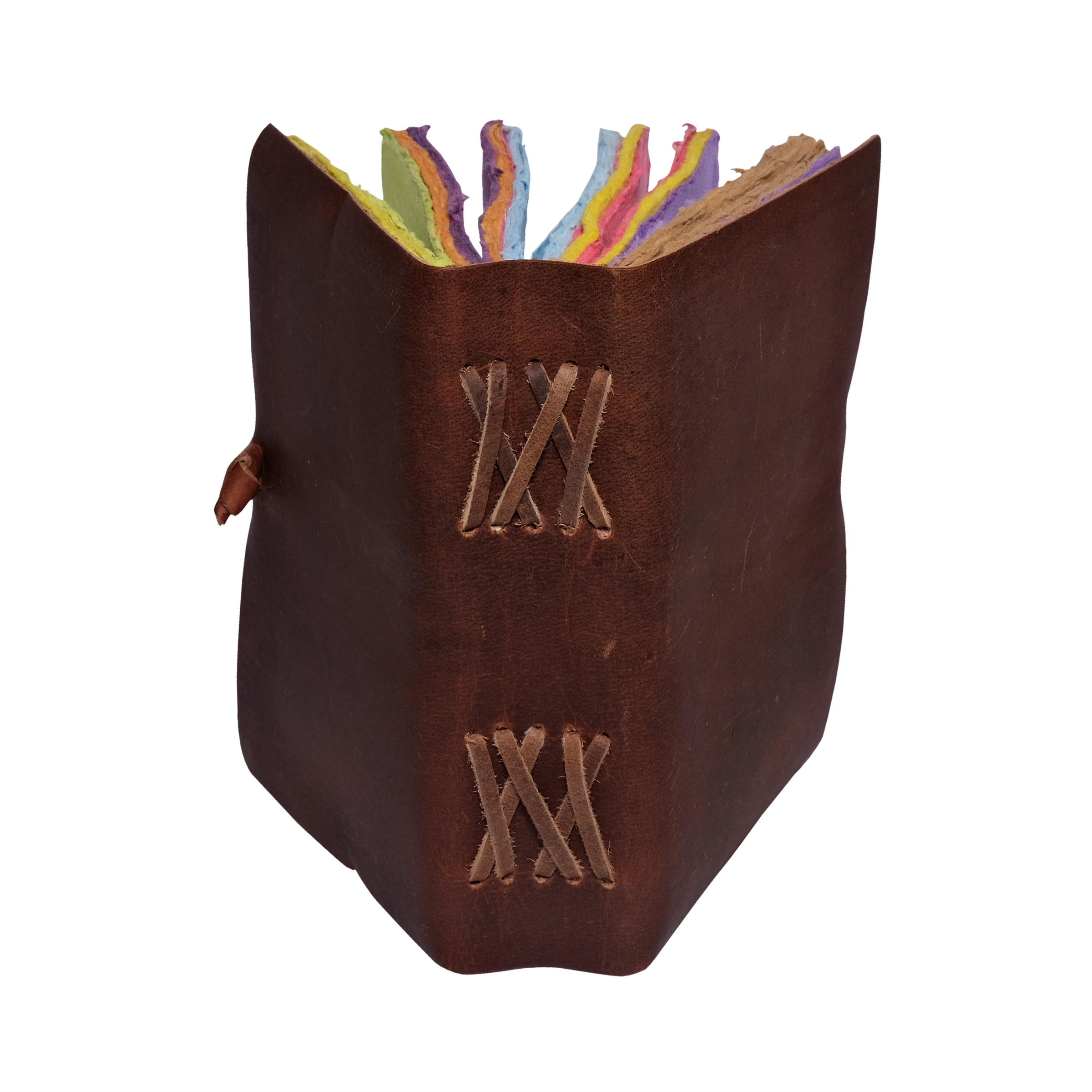 Leather Journal Scrapbook Fantasy Journal Sketchbook for Women Gift for Her Gift Colorful Deckle Edge Journal Junk Grimoire