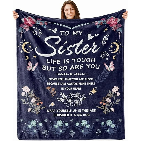 Sister Birthday Gifts Throw Blanket, Sister Gifts, Birthday Gift for Sisters, Sisters Gift from Sis, Special Day for Her, Happy Birthday, Christmas, Valentines Day Blanket