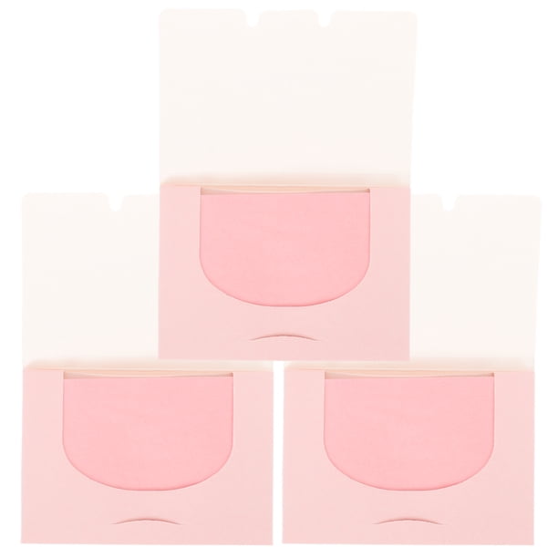 300pcs Hojas de transferencia de aceite Papel absorbente de aceite Tejidos de aceite de succión facial Papel de control de aceite facial (Fragancia de aloe 3 cajas)