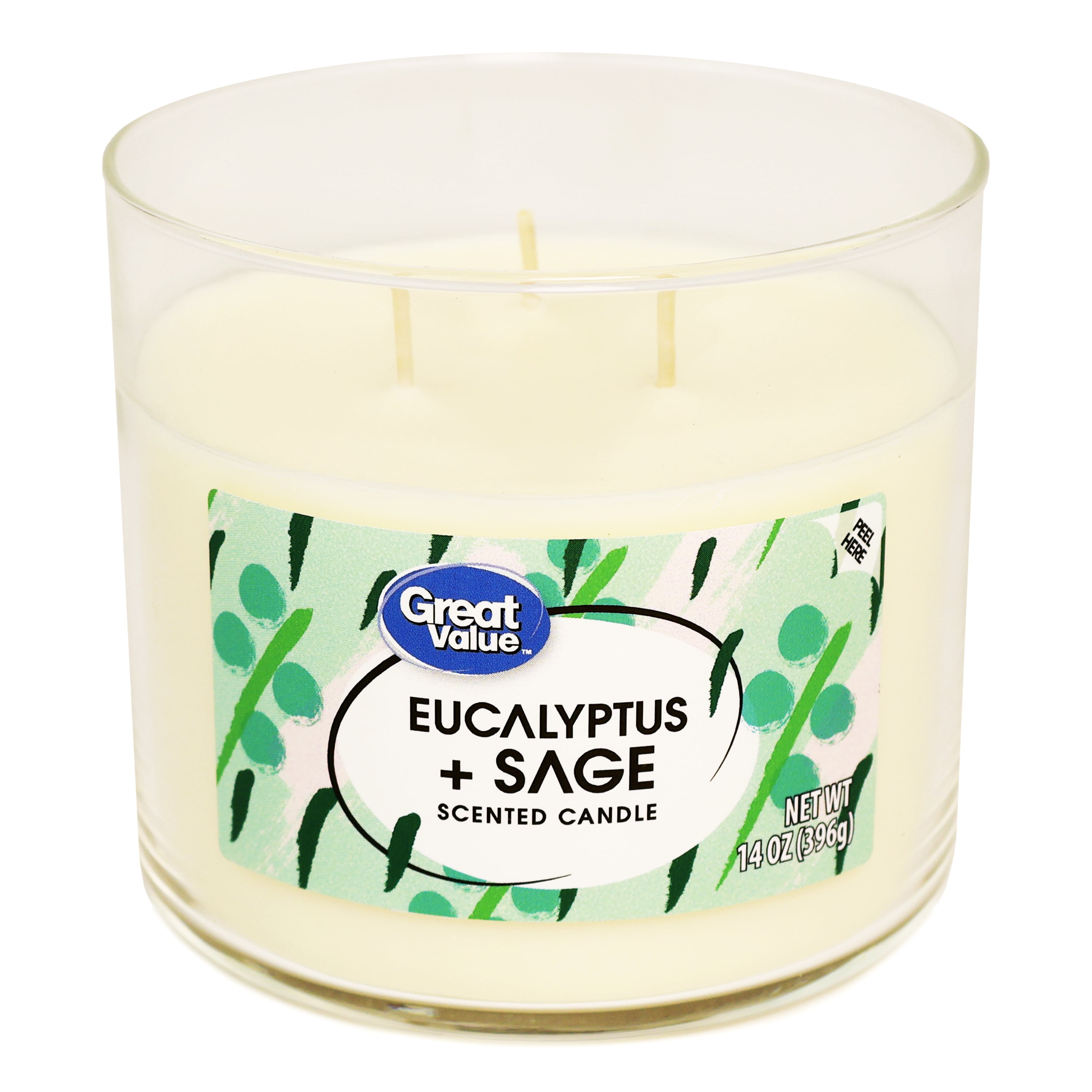 Great Value Eucalyptus & Sage Candle, 14 oz