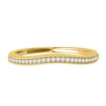 thumbnail image 2 of Aonejewelry 10K Yellow Gold 0.10 Carat Diamond Wedding Milgrained Curve Band, 2 of 4