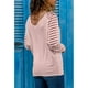 thumbnail image 3 of Top De Manga Larga, Camiseta Suelta De Malla Transparente Para Mujer Con Cuello En V Para Exteriores Para Uso Diario, 3 of 5