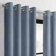 thumbnail image 6 of Eclipse 100% Blackout Curtain, Larissa Solid Grommet Curtain, 84 in Long x 50 in Wide, Textured, Sky Blue, 6 of 8