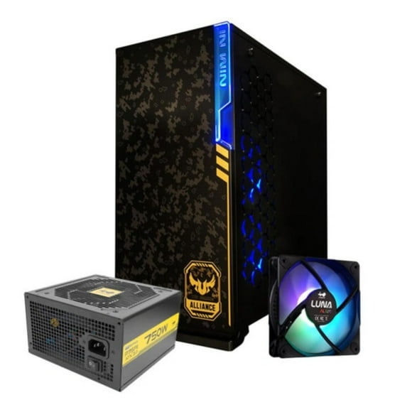 Gabinete Gamer IN WIN 101 TUF BLACK ATX 750W GOLD 3 Fan luna