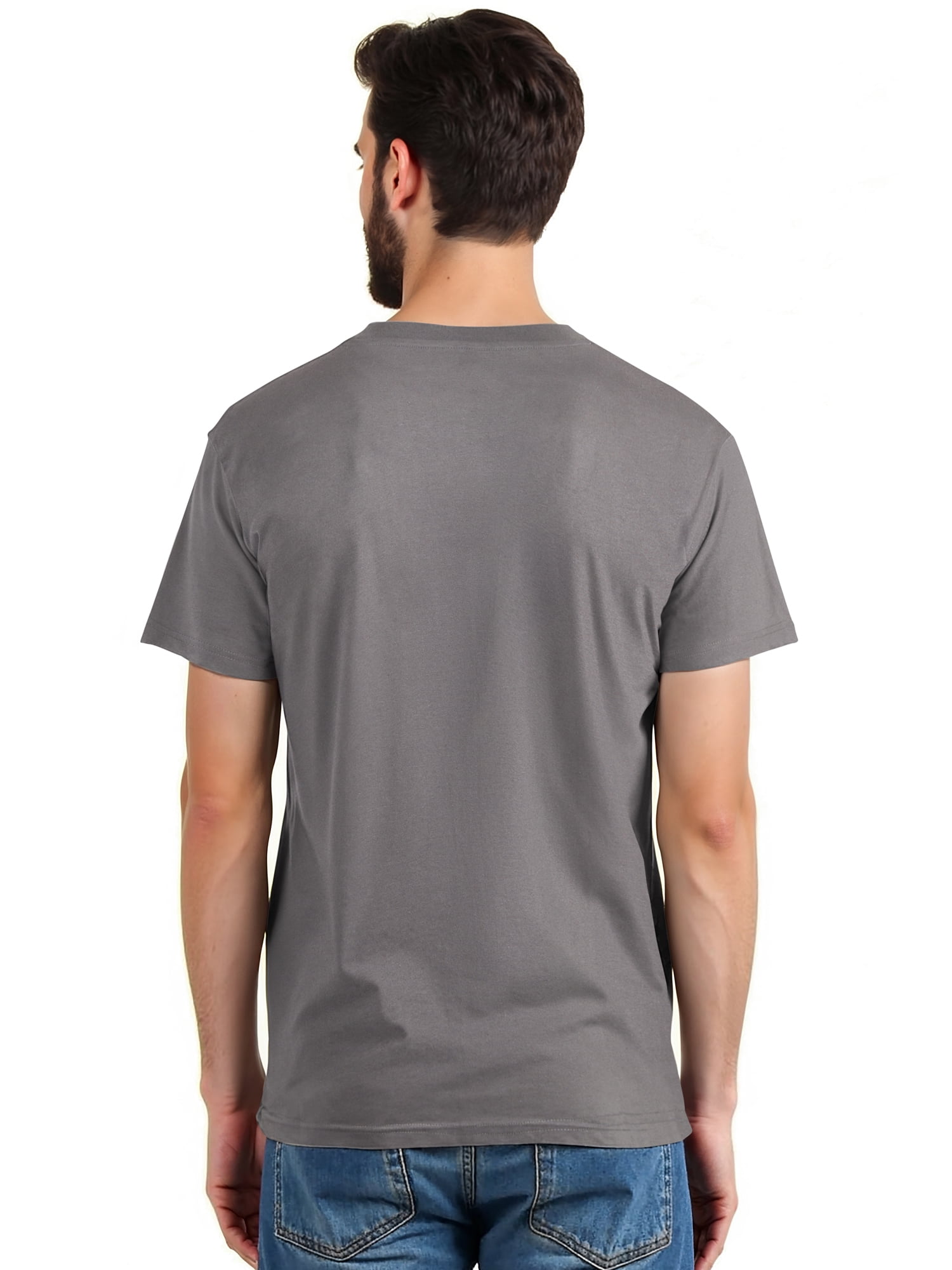 Brahma Men's Pocket T-Shirts Moisture-Wicking Short Sleeve Work Shirt, Black/Grey, 2-Pack