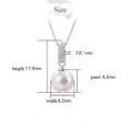 thumbnail image 4 of Collar de plata de ley 925 con una sola perla para mujer, colgante de perlas de 8mm, joyería hipoalergénica, regalos, 4 of 5