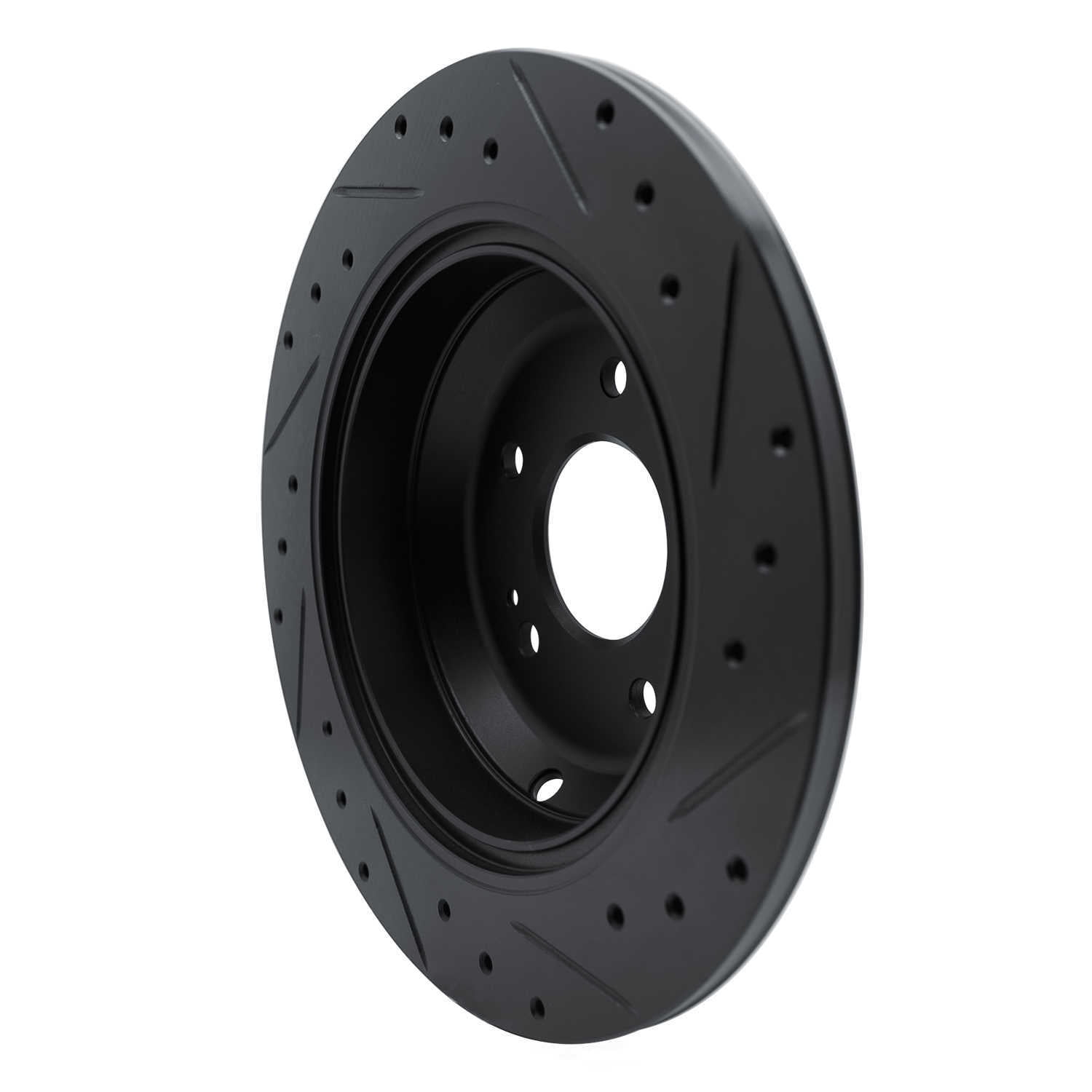 Dynamic Friction Company 633-03039L DFC Brake Rotor - Drilled And Slotted - Black