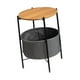 thumbnail image 5 of Mesa auxiliar redonda, mesa de centro, mesa de bebidas minimalista, mesita de noche pequeña, mesa auxiliar para espacios pequeños, sofá, oficina en Gris oscuro, 5 of 8