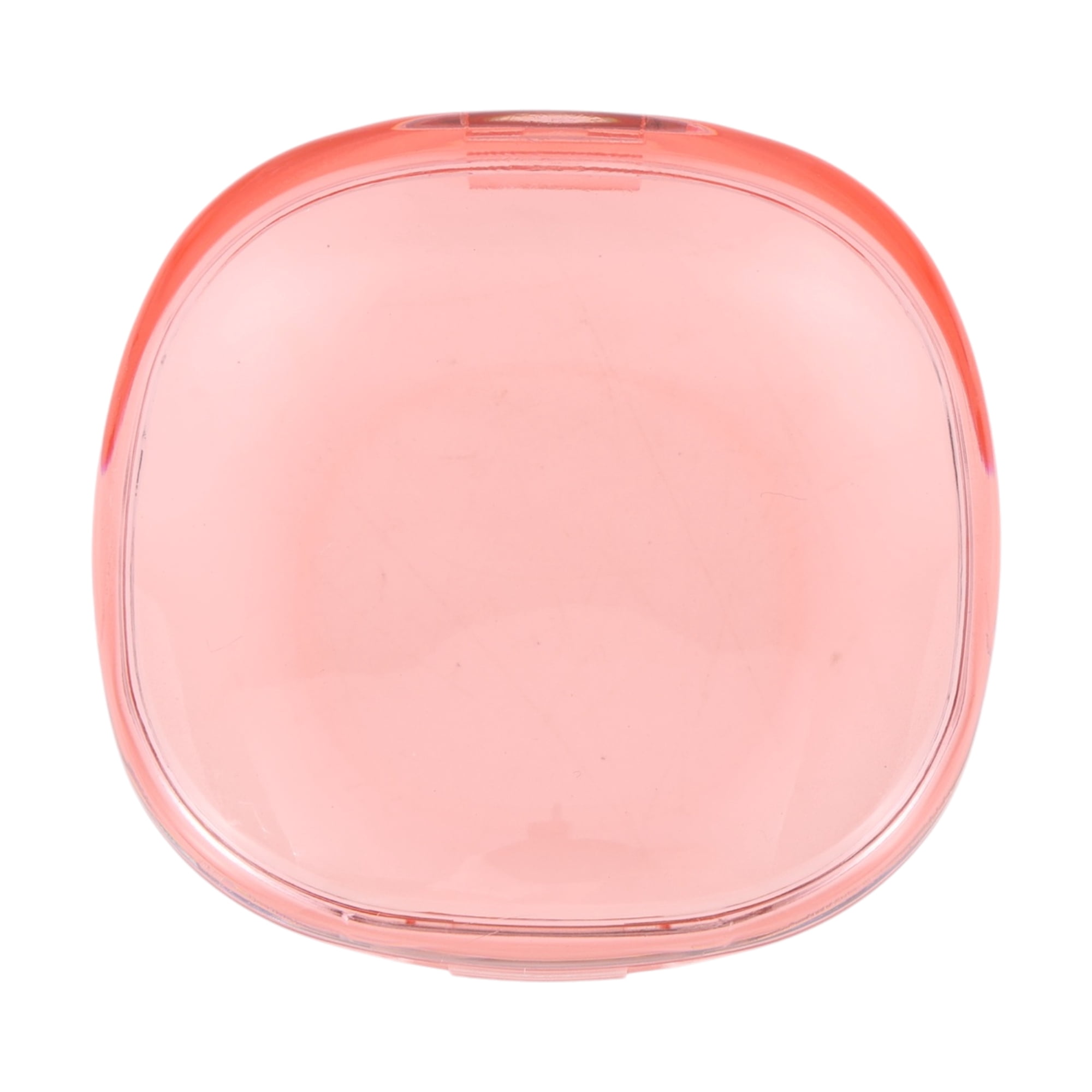 Unique Bargains Portable Clear Square-Round Retainer Case Braces Box1 Pc Transparent Pink