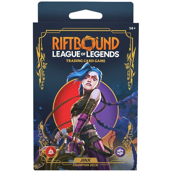 Riftbound: League of Legends: Champion Deck - Jinx -Origins Trading Card Game, Battle Deck-Building, Ready-To-Play Character, Paper Playmat, Booklet