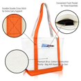 thumbnail image 4 of DALIX 20" Premium Cotton Daily Shoulder Tote Bag in Orange, 4 of 6
