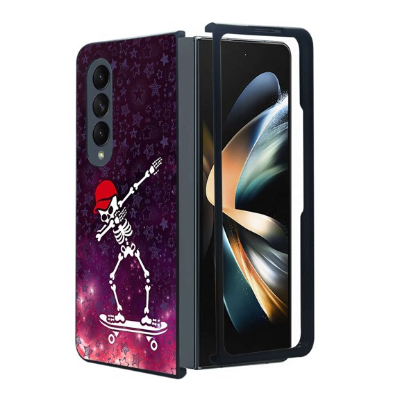ANJ  Protective Snap-On Design Printed Case Compatible with Samsung Galaxy Z Fold 4 - Dabbing Skull