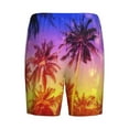 thumbnail image 2 of Lsque Palm Trees at Sunset Mens Sleep Pajama Shorts,Short Pajama Pants, Cotton Ultra-Soft Knit-Large, 2 of 9