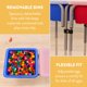 thumbnail image 4 of Mesa sensorial Back2School Express doble con tapas azul/rojo, 4 of 9