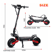 1200W Electric Scooter For Adults,48V/23.4AH,Top Speed 28MPH,40Miles 11 Off-Road Tires Folding City Commuting EScooter With Shock Absorption