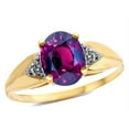 thumbnail image 2 of Star K � Oval 9x7 Genuine Rhodolite trillion miracle setting wide band Ring, 2 of 9