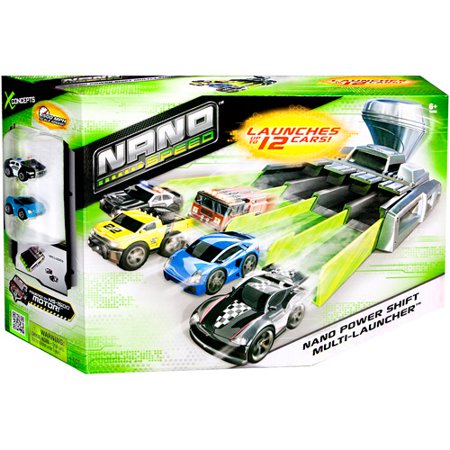 Nano Speed Nano Power Shift Multi-Launcher Micro Car Playset