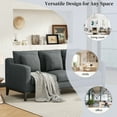 thumbnail image 6 of Harper & Bright Designs 3 Seat Sectional Sofa for Living Room, Modern Upholstered 3 Seat Couch with Wooden Legs, Charcoal, 6 of 11