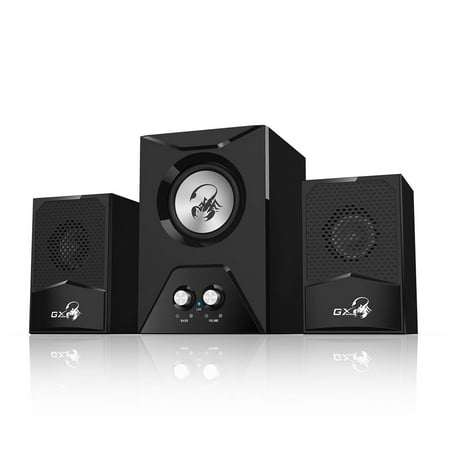GX Gaming SW-G2.1 500 15W Wooden Computer Speaker System with Subwoofer,