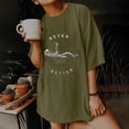 thumbnail image 2 of Hombres Y Mujeres Retro Tops Trendy Droped Shoulder Sleeves Impresión Suelta Manga Corta Top Pullover Odeerbi ODB180496, 2 of 8
