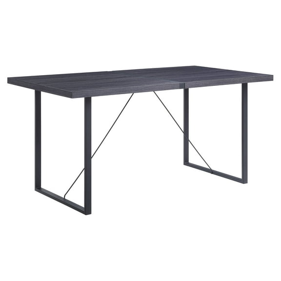 ACME Nakula Dining Table in Gray Oak and Black