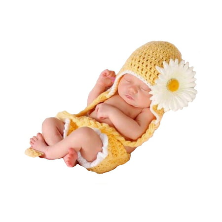 Majestic Milestones Crochet Baby Costume - Newborn - Sunflower
