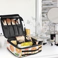 thumbnail image 5 of FORMRS Travel Makeup Bag Large Capacity Train Case Cosmetic Organizer with Adjustable Dividers, Candy Orange, 5 of 8