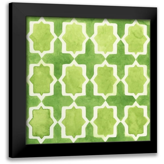 Vess, June Erica 12x12 Black Modern Framed Museum Art Print Titled - Watercolor Tile III