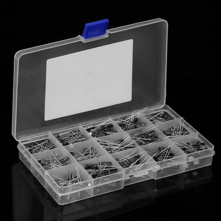 

Electrolytic Capacitor Assortment Box Kit Aluminum Electrolytic Capacitor Assorted Kit Range 0.1uF－470uF For DIY Work Repairing TV