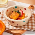 thumbnail image 2 of Qeeadeea Small Round Baking Dish Set Of 2, Colorful Ceramic Pie Pan, Round Ceramic Pie Plate-white-15cmx15cmx5cm, 400ml, 2 of 7
