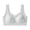 Light Blue, variant on Sports Bra Women Womens Wireless Support Bra Wide Strap Mesh V-Neck Smoothing Shaping Everyday Brassiere Black XL