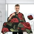thumbnail image 3 of JSTEL Vintage Rose Flowers Floral Waterproof Barber Cape for Men Women Beard Shaving Bib Apron Professional Hair Cutting Cloth, 65 x 55 inch, 3 of 6