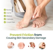 Bukihome Bunion Pads to Wear with Shoes - 24 Pcs Moleskin for Feet - Water-Resistant - Bunion Pain Relief Cushions for All-Day Comfort & Protection (Multi-Size)