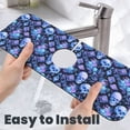 thumbnail image 6 of Sikiie Skull blue crystal flower Splash Guard for Sink Faucet-1 PC Super Absorbent Fast Drying Mat Sink Gadgets-Splash Guard for Kitchen, Sink Mat, 6 of 7