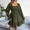 Army Green, variant on Square Neck Horn Long Sleeve Lotus Leaf Edge Dress womens Clothing