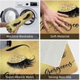 thumbnail image 3 of Welcome Mats for Indoor Outdoor, Gold Eyelash Doormats with Non Slip Rubber Back, Mud Absorbent Entry Door Mats for Front Back Door, Soft Durable Floor Mat for Bedroom, Bathroom, Porch, 3 of 6