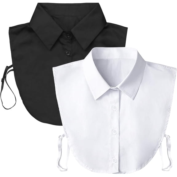 Detachable Dickey Collar Blouse for Women, Fake Half Shirts Faux False Collar for Girls Favors