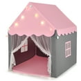 thumbnail image 1 of Costway Carpa para Niños con Colchoneta Lavable Carpa Tipi Castillo de Hadas Tienda para Casa con Luces Ventanas 105 x 121 x 136 cm Rosa, 1 of 2