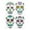 B, variant on Glow in the Dark Face Stickers Halloween Party Supplies Fluorescent Body Art Decals for Festivals Events and Nighttime