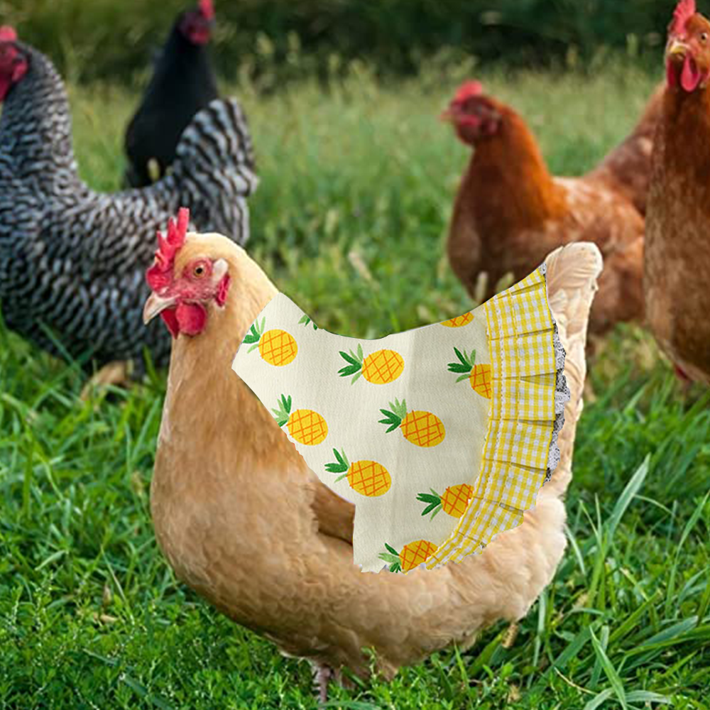 RED STRAWBERRY)HEN FEATHER Fixer Wing Back Protector Double Layer