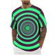 thumbnail image 1 of Mens Camisas de Manga Corta Impresión Casual Deportes Cuello Redondo Blusa, Poliéster Ligero para la Primavera Verano Al Aire Libre Uso Diario, 1 of 4