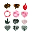 thumbnail image 4 of Glossy Silicone Round Heart Molds Various Symbols Keychain Mold Pendant Ornaments Epoxy Resin Crafting Molds, 4 of 8