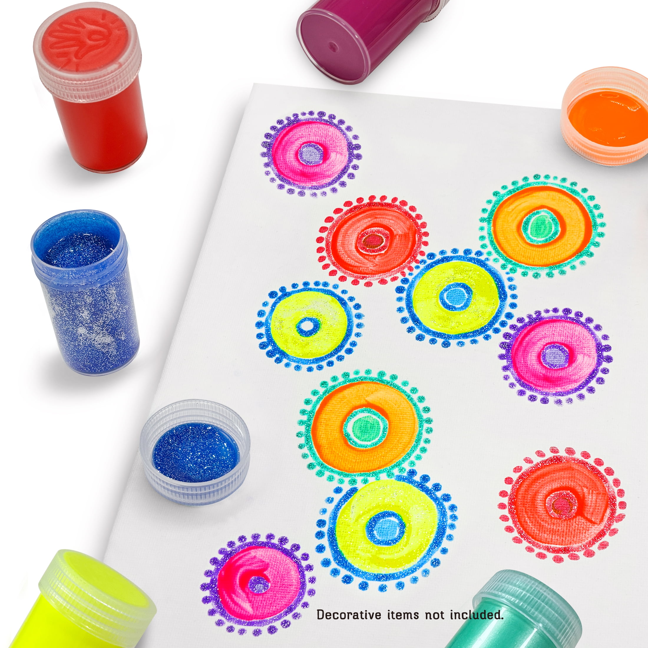 Hello Hobby Washable Tempera Paint, Safe & Nontoxic, Primary & Deluxe Colors, 24 Pack